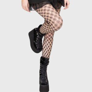 KIHILIST Crescentia L-XXL Fishnet Tights NEW WITH TAGS